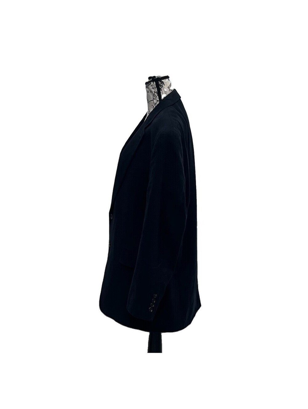 Chaps Black Faux Suede Leather Blazer Sport Coat Men’s 42R Goth Preppy Steampunk - Picture 4 of 9